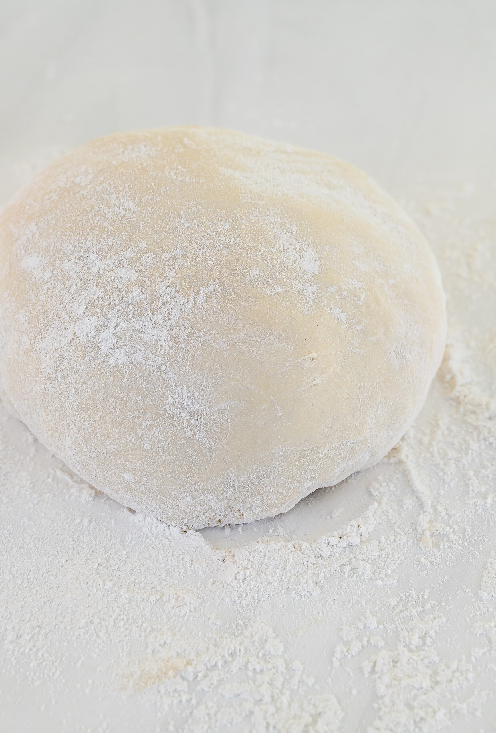 dough on floured surface