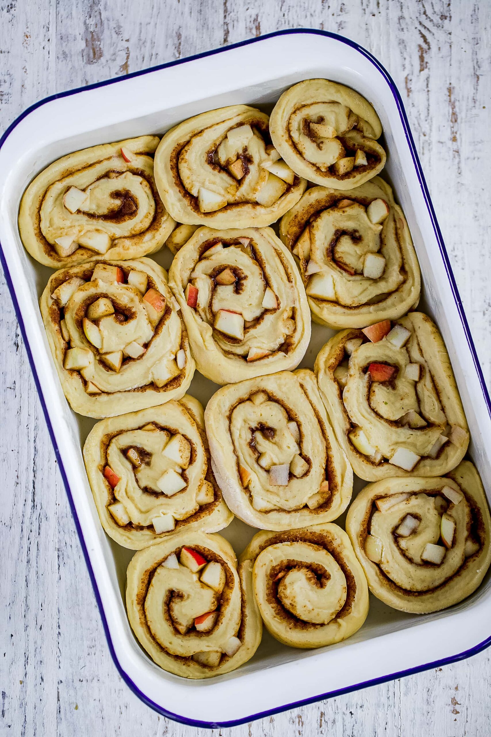 cinnamon rolls before second rise