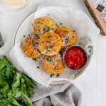 air fryer arancini on a plate