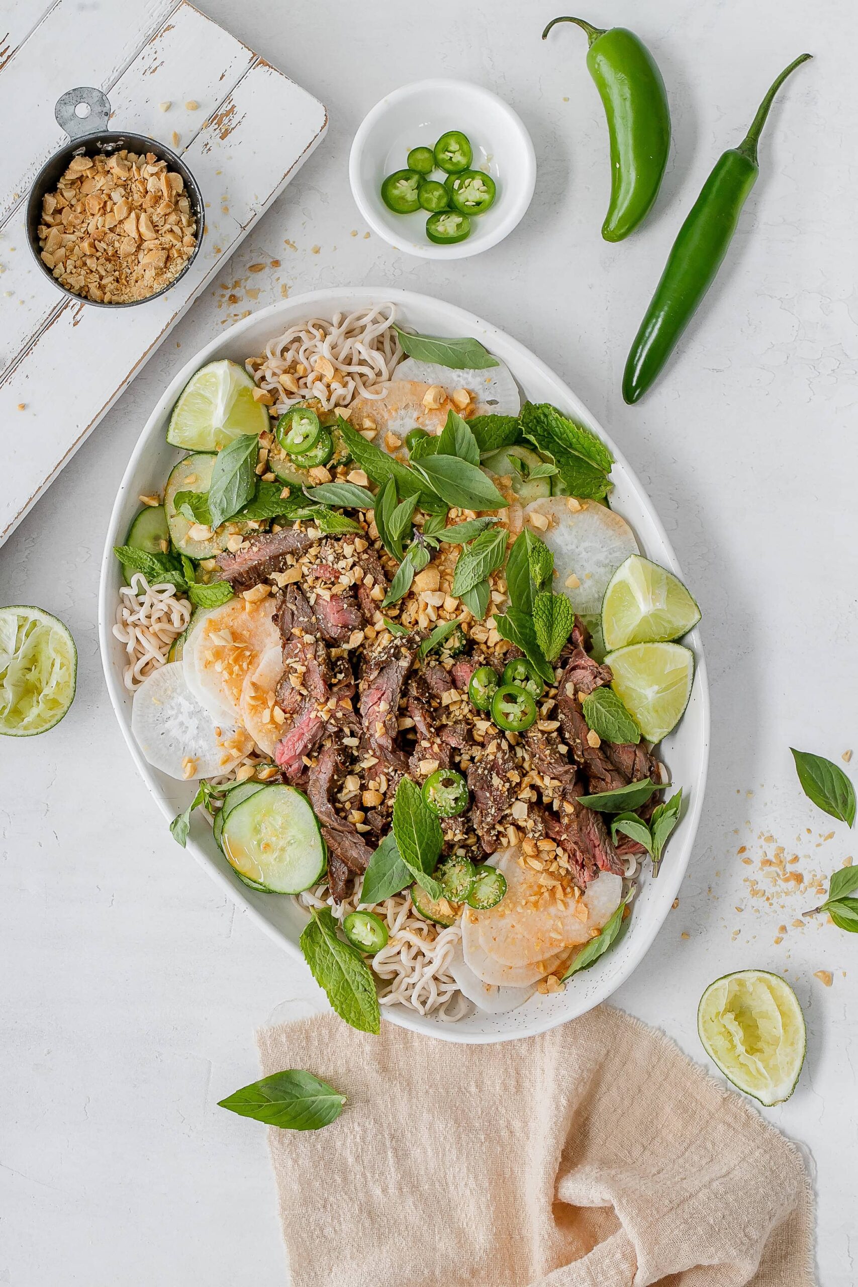 Thai beef noodle salad
