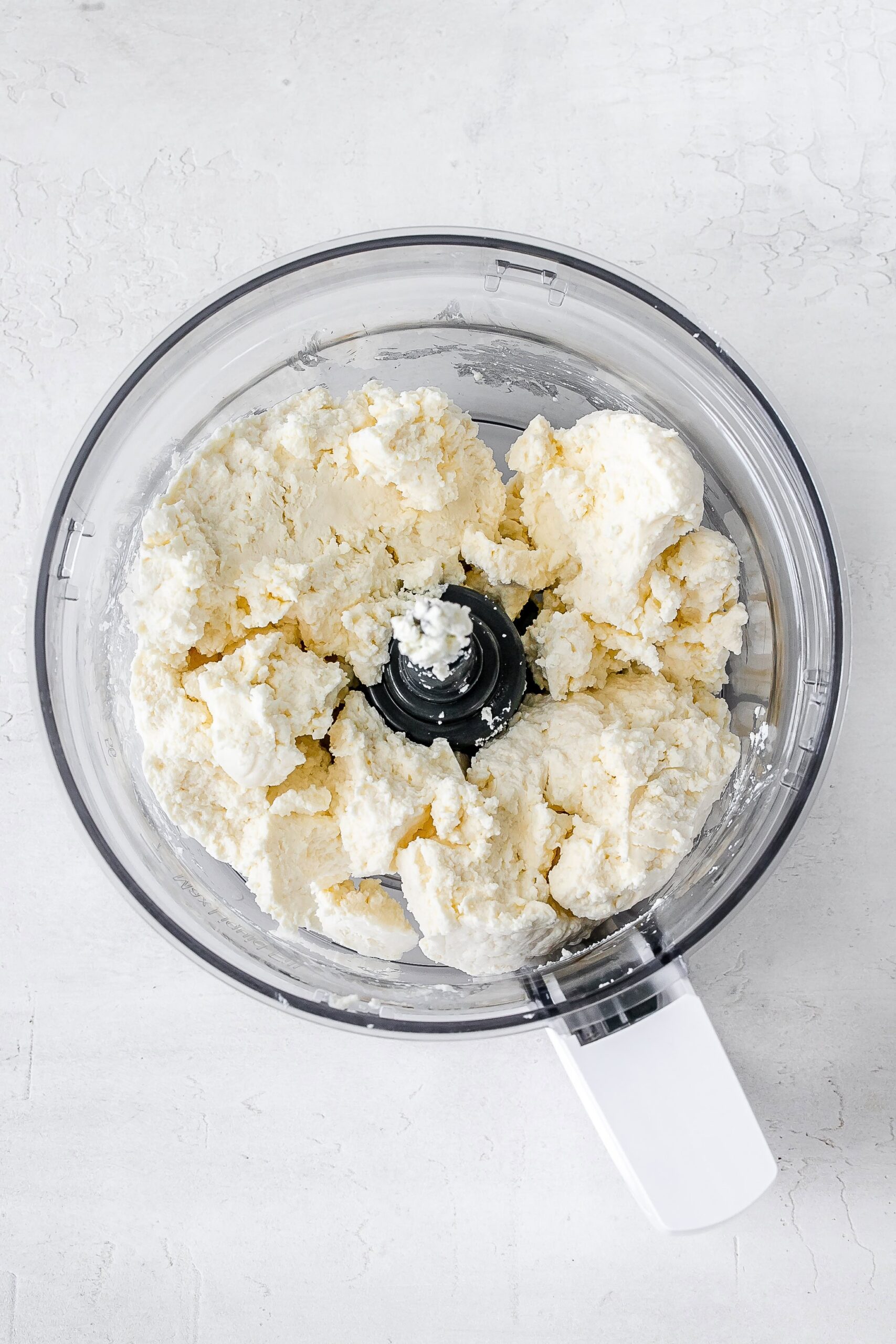 ricotta in food processor.