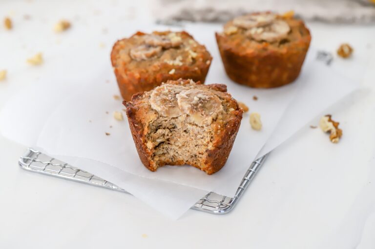 healthy banana nut muffins