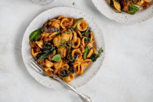 pasta with burrata