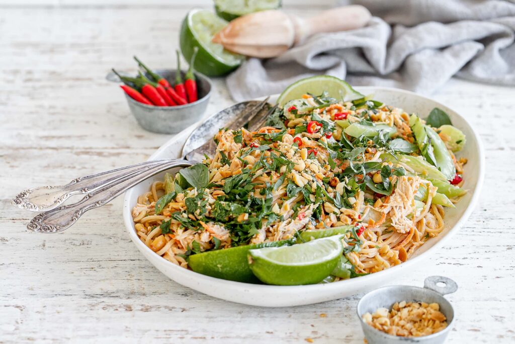 Thai chicken noodle salad