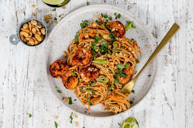 cold noodle salad with spicy peanut sauce