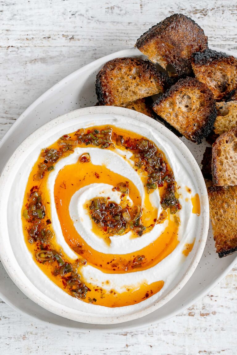 whipped feta with honey