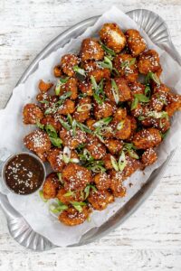vegan general tso cauliflower