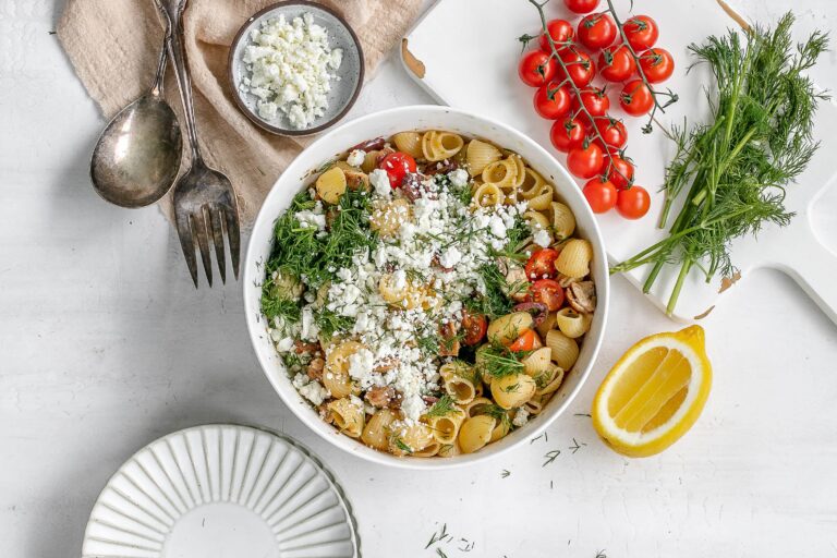 greek chicken pasta salad