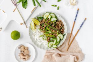Thai pork stir fry