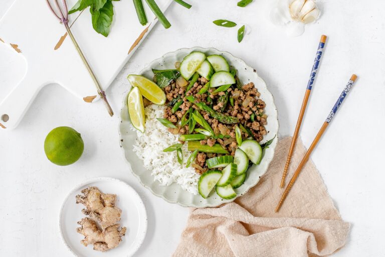 Thai pork stir fry