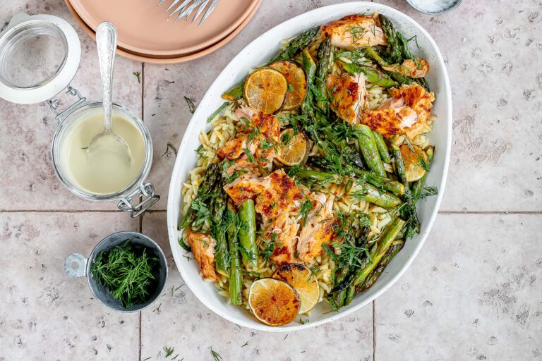 salmon and orzo
