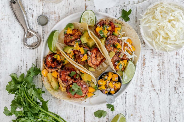 jerk shrimp tacos