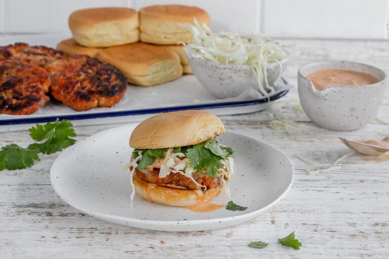 Korean chicken burgers