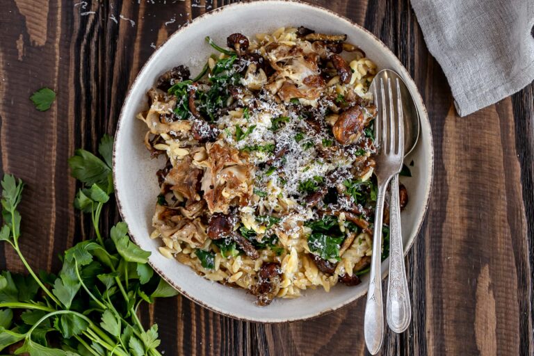 mushroom orzo risotto