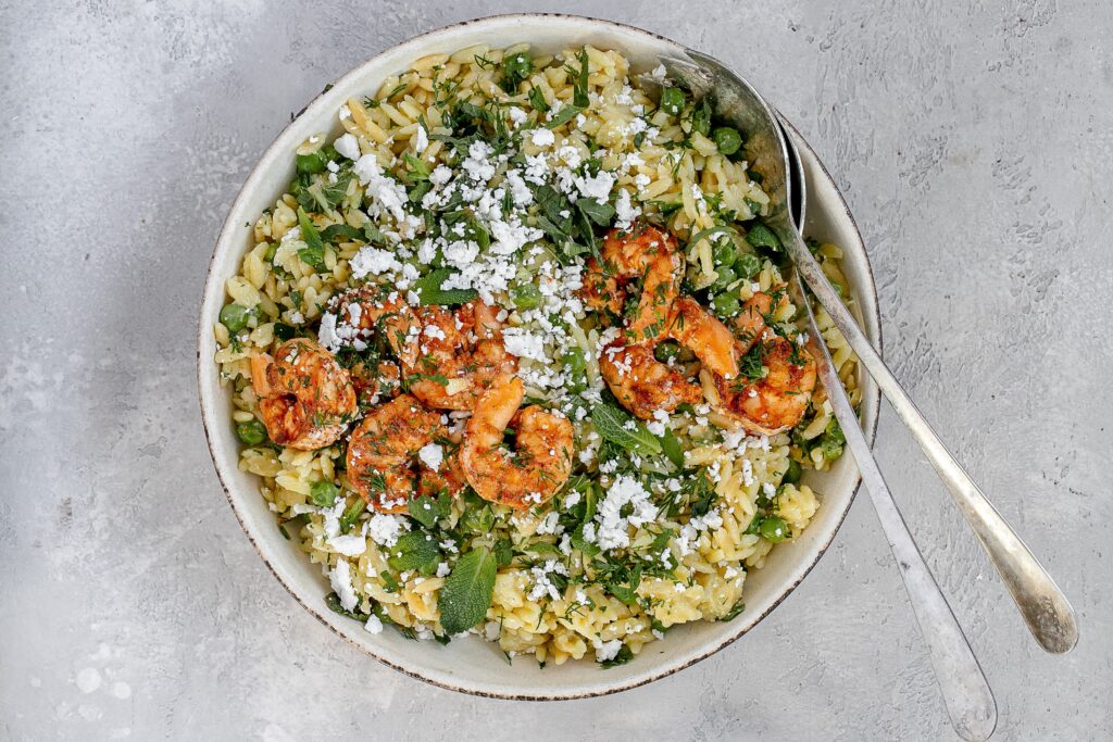 shrimp orzo salad