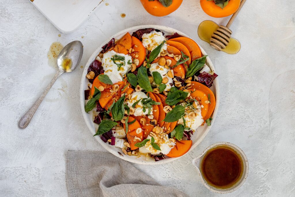 persimmon burrata salad