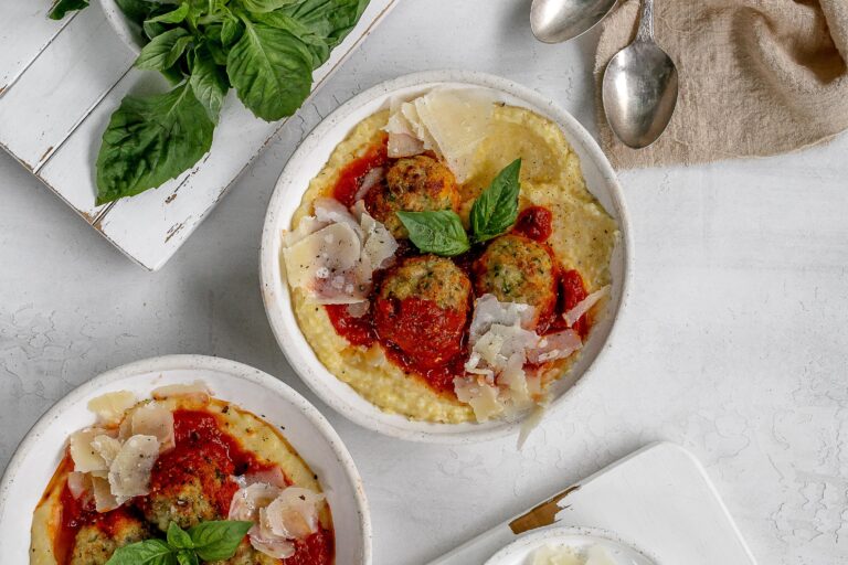 polenta with meatballs