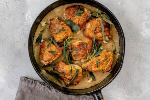 chicken thighs with sage