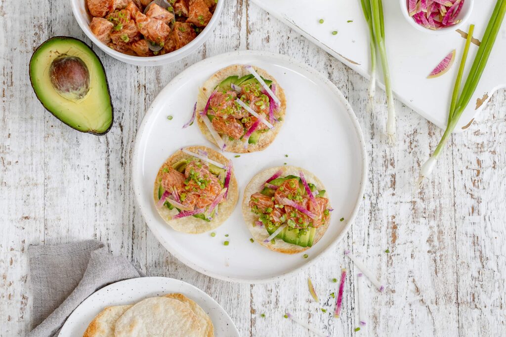 salmon tostadas