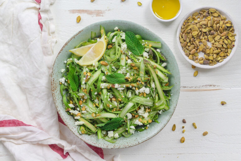 shaved asparagus salad