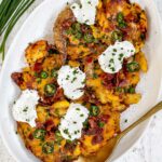 loaded smashed potatoes