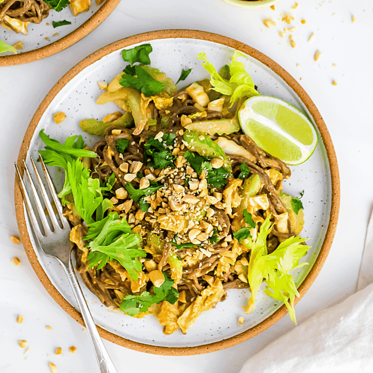 soba noodles with peanut sauce