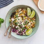 healthy Mexican street corn salad