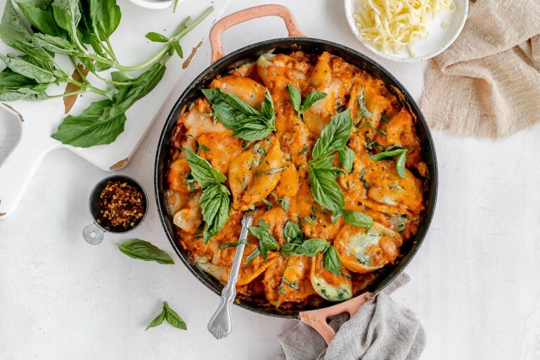 stuffed shells with vodka sauce