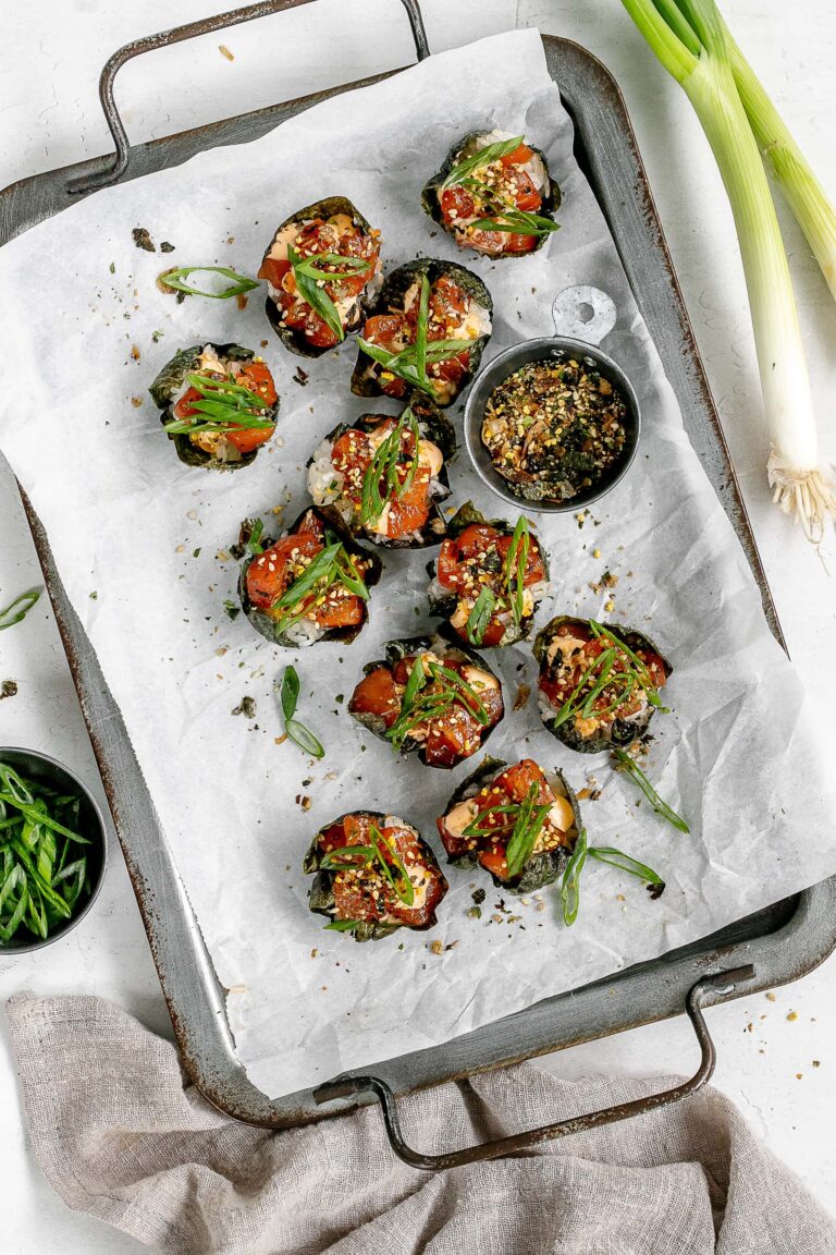 salmon sushi cups