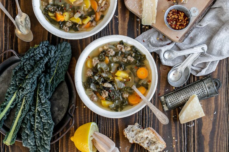 Tuscan sausage and white bean soup