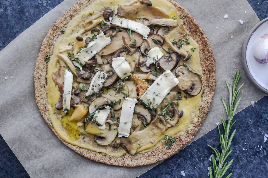 vegan mushroom pizza
