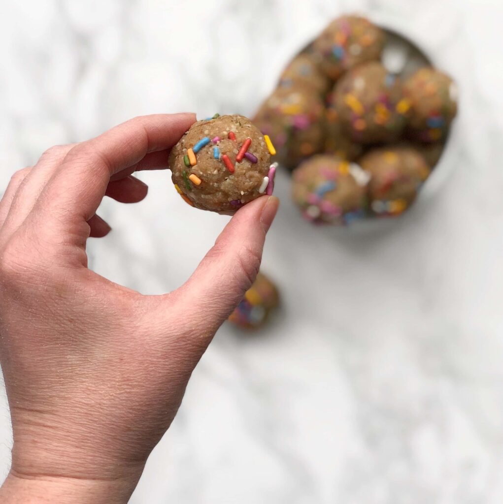 birthday cake energy balls