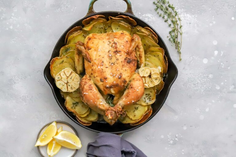 roast chicken in cast iron skillet