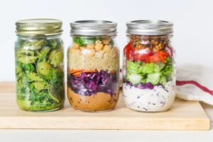 vegan mason jar salads