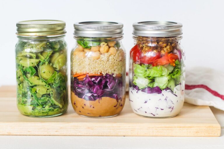 vegan mason jar salads