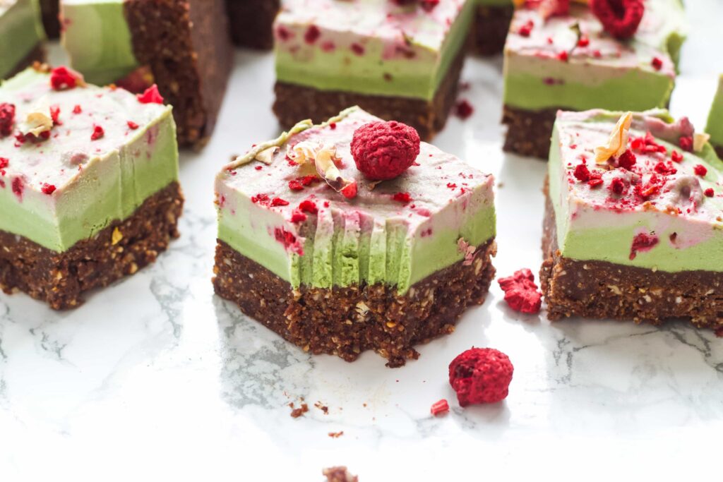 vegan matcha cheesecake