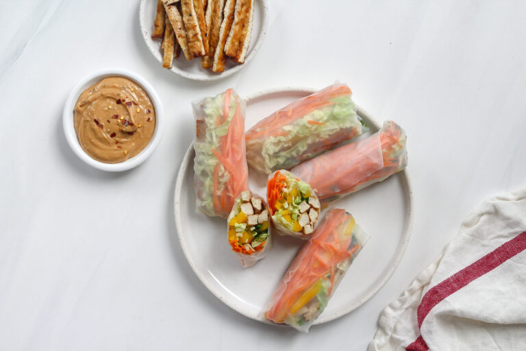 summer rolls with peanut sauce
