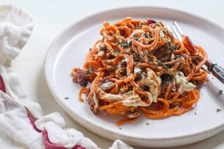 spiralized sweet potato