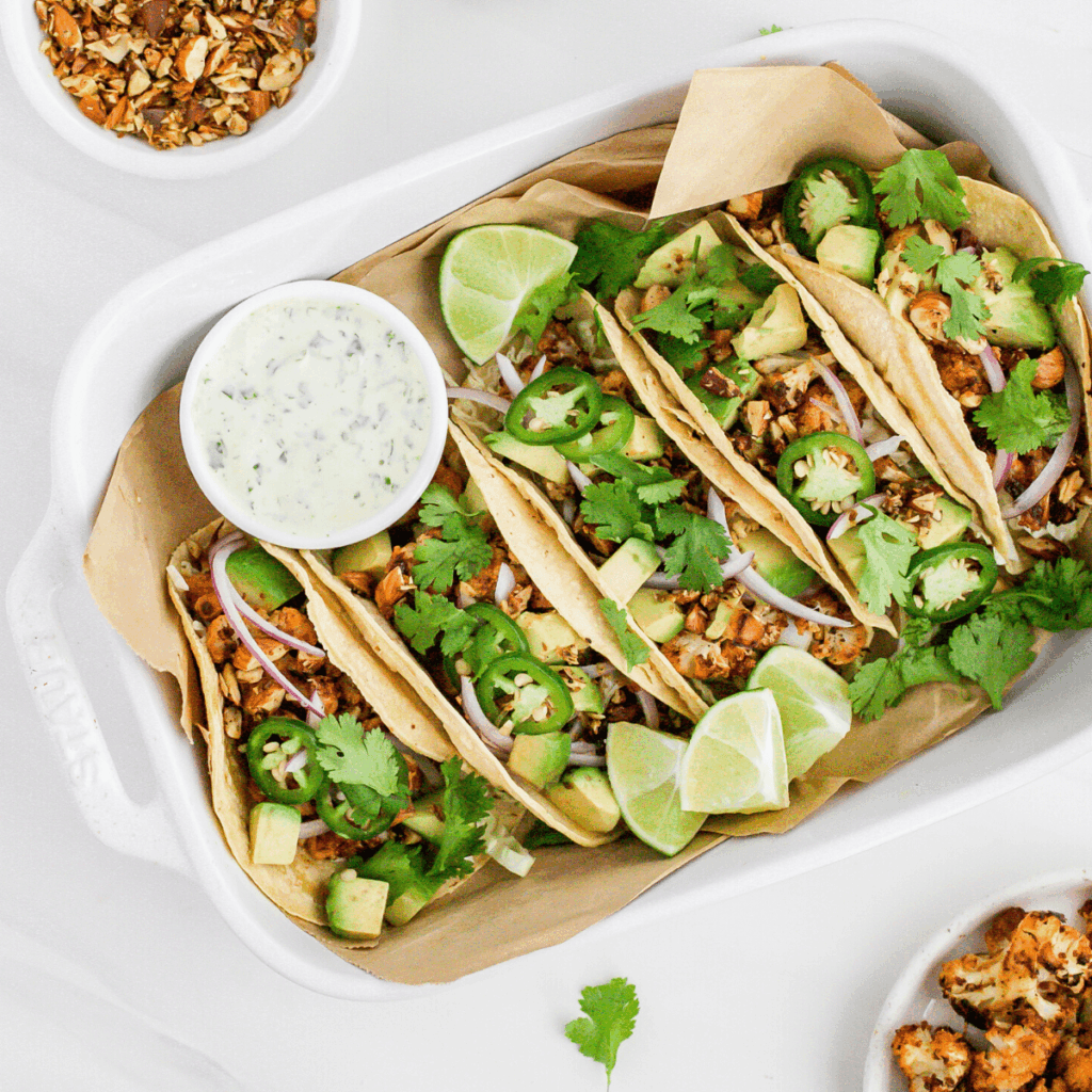 vegan cauliflower tacos