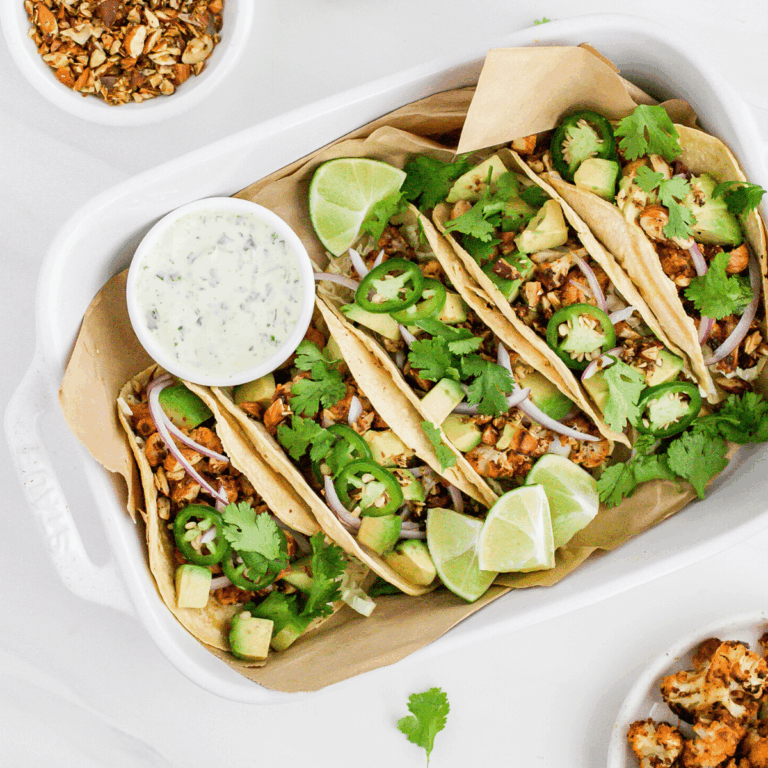 vegan cauliflower tacos