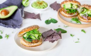 veggie burger with rice