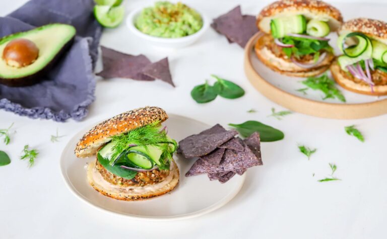 veggie burger with rice