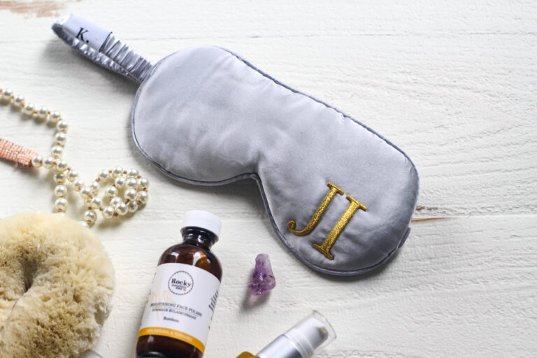 beauty products on table.