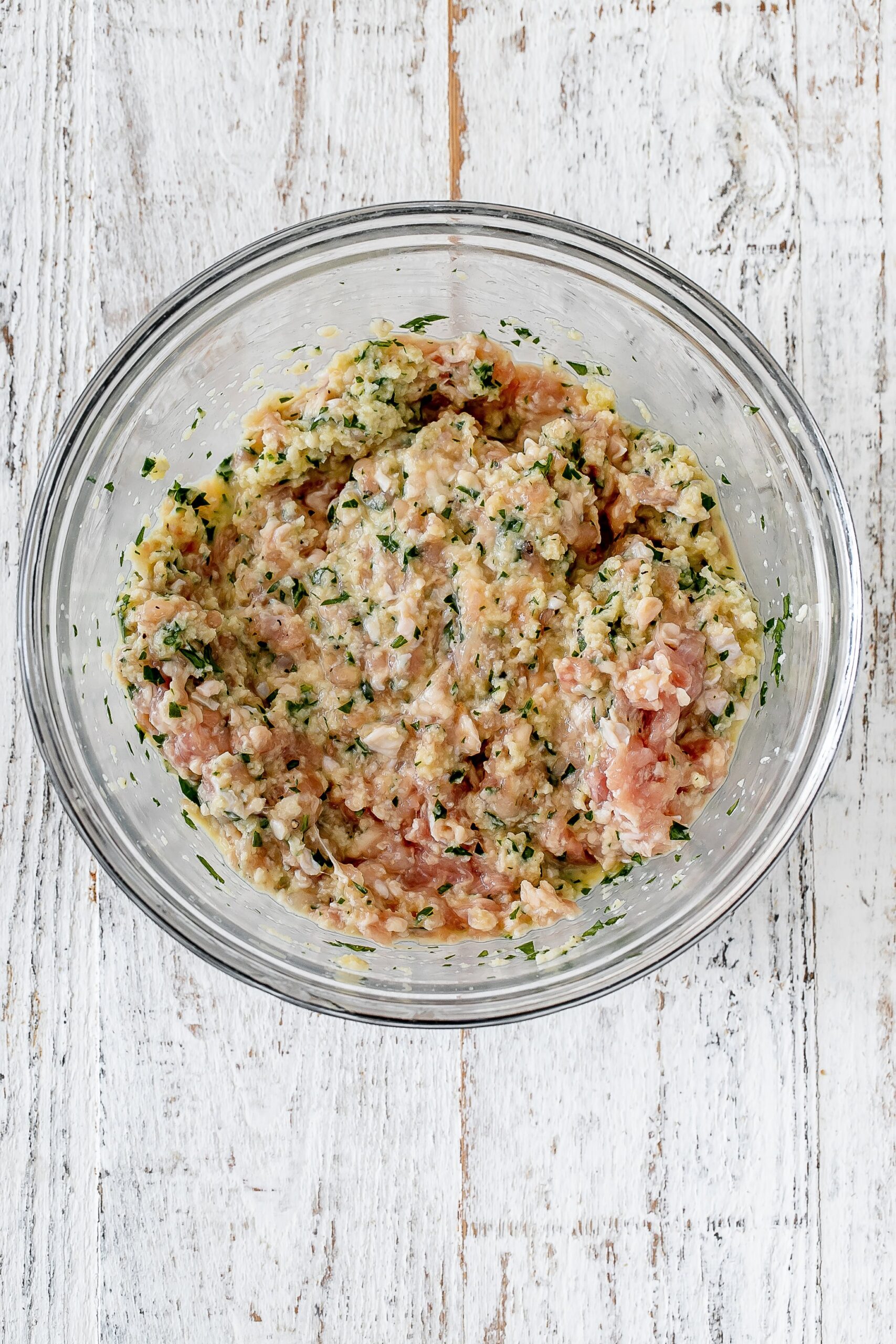 ground chicken mixture.