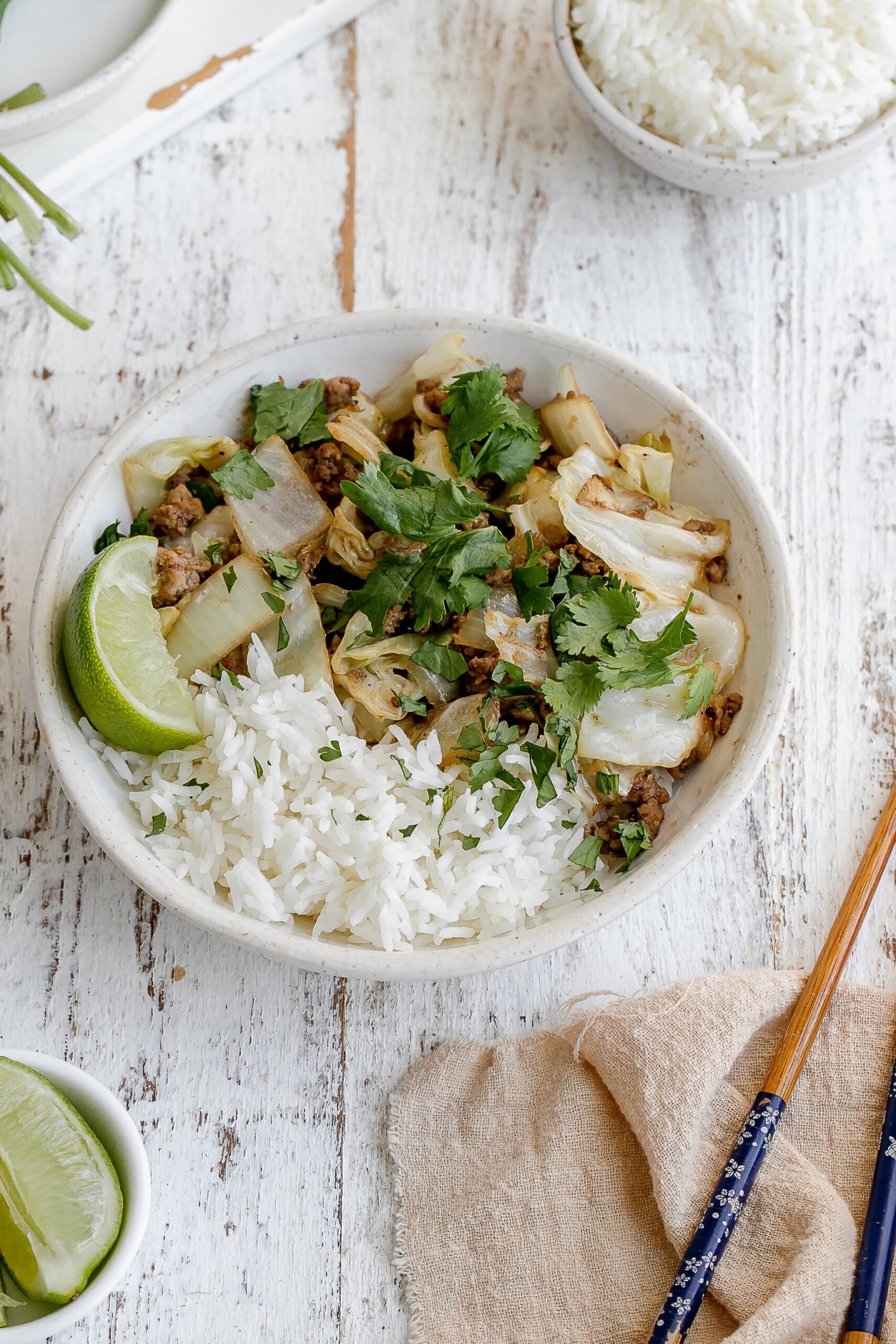 ground pork and cabbage stir fry