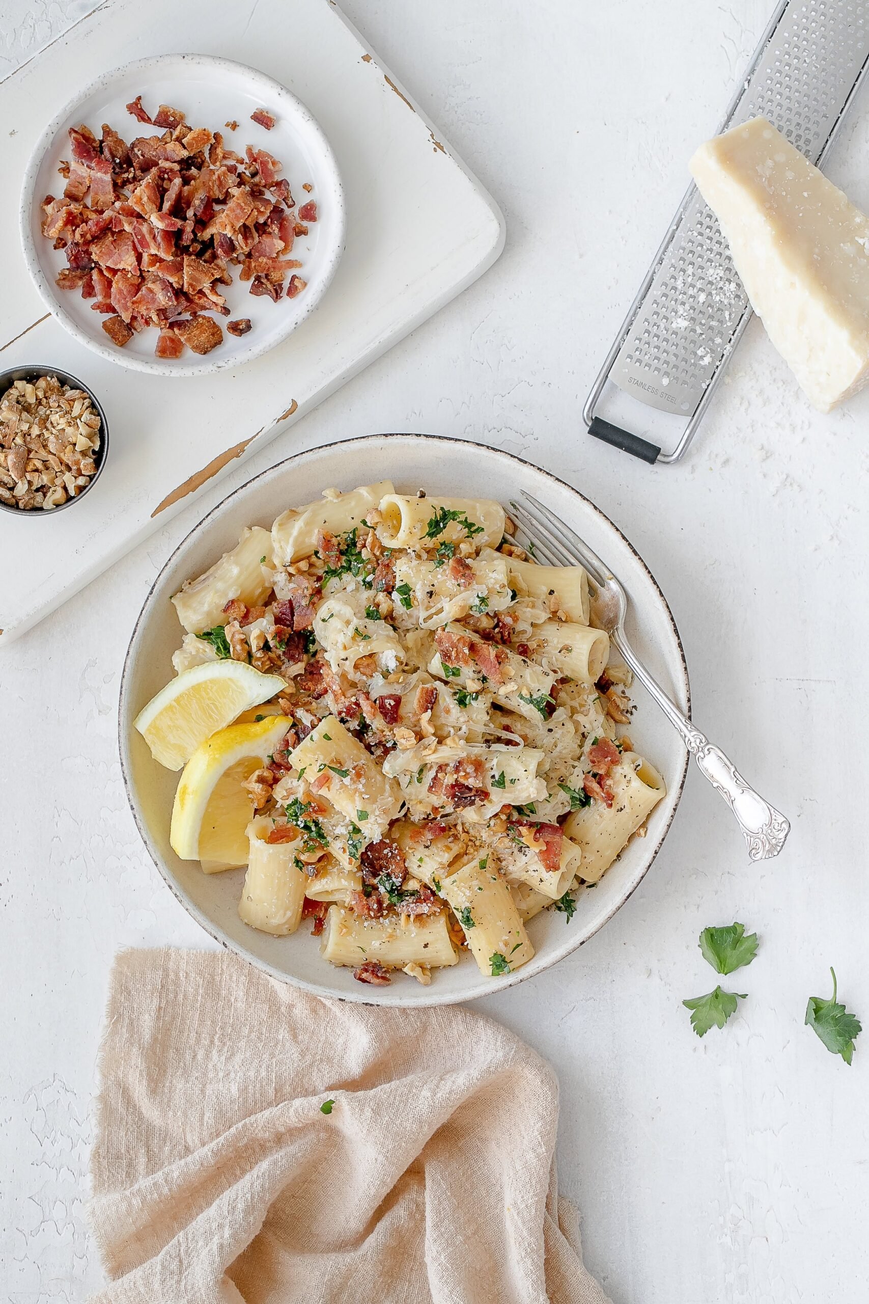 cabbage and bacon pasta